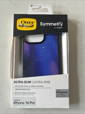 OtterBox Symmetry MagSafe Case for iPhone 16 Pro - Nebula Night Black